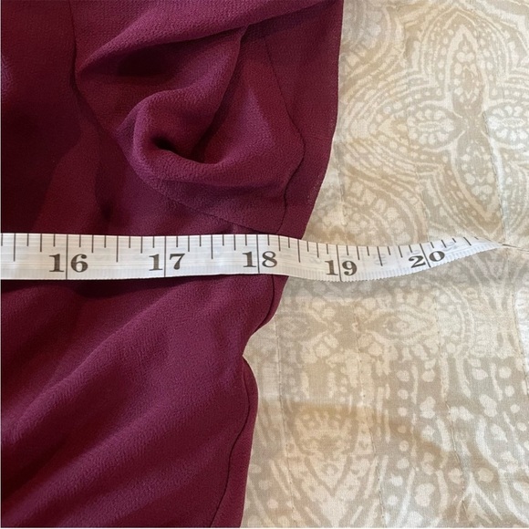 Show Me Your Mumu Faye Flutter Maxi Dress Merlot Chiffon Extra Extra Large NWT - Picture 12 of 14